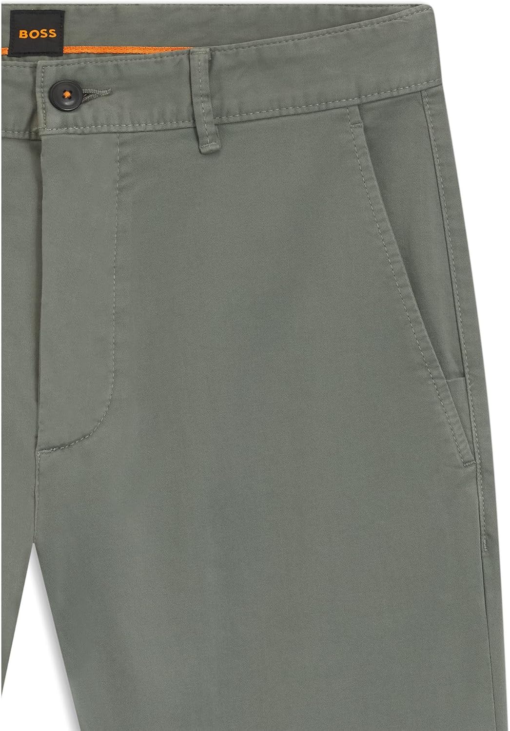 BOSS Herren Chino Slim Slim-Fit Chino aus elastischem Baumwoll-Satin 30W / 34L Open Grey76, 30W / 34