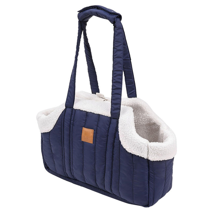 Tierbedarf Kleine Hundetragetasche aus Winterfleece, warme Hundetragetasche mit sicherem Geschirr-Cl