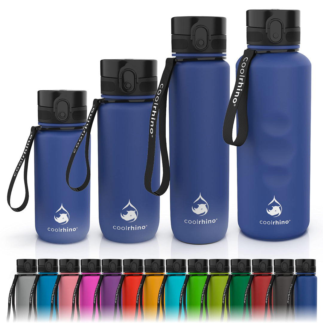 coolrhino Trinkflasche 350ml I 650ml I 1L I 1,5L für Sport, Outdoor, Schule, Fitness &amp; Kinder - Wass