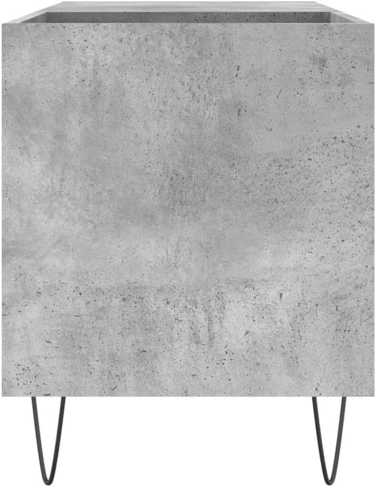 Rantry CD-Schrank, Holztechnik, Grau, Beton, 85 x 38 x 48 cm, CD-Rack, Standregal, Aufbewahrung, Möb