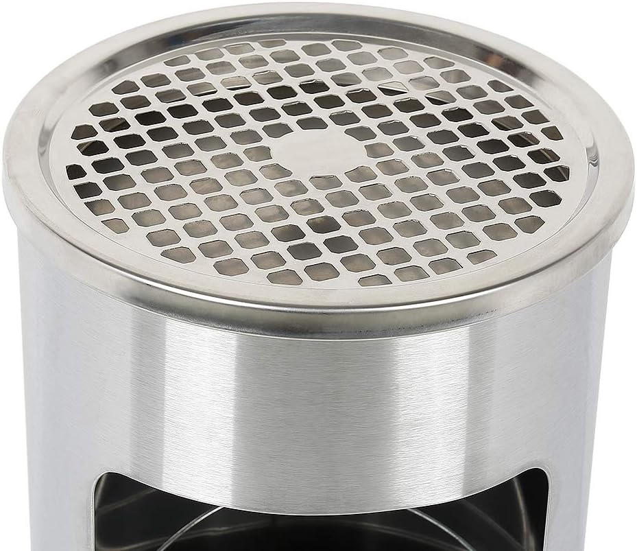 XUANYU 2er-Set 30 liter Mülleimer mit Aschenbecher Standaschenbecher für Draussen Herausnehmbarem Ab