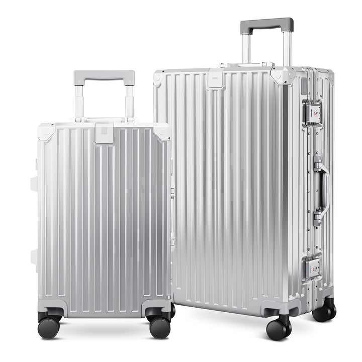 ALPHA CAMP Kofferset 2 Teilig Grösse M L Reisekoffer Leicht Hartschalenkoffer Polycarbonat Luggage S