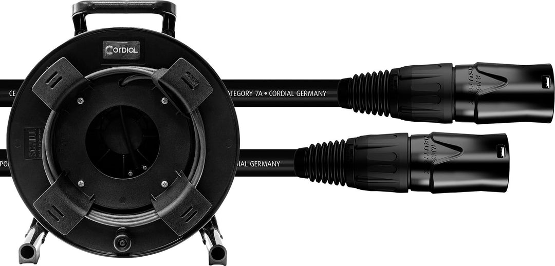 CORDIAL - CSE50NN7A-PUR-SD - Aufwickler Netzwerkkabel CAT 7A etherCON S/FTP 50 m, Stecker NE8MX-B-1