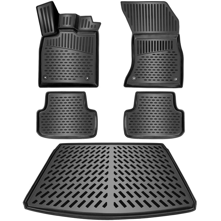 ELMASLINE 3D Gummimatten &amp; Kofferraumwanne Set für Audi A4 (B9) Kombi (Avant) 2015-2025 | Zubehör