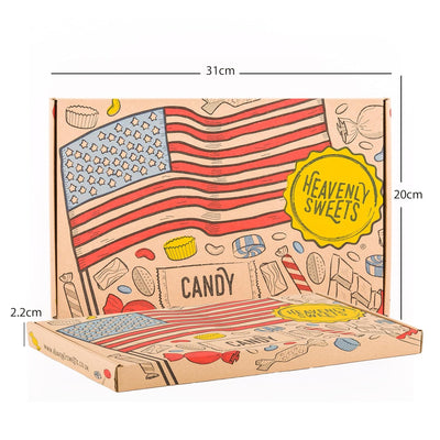 Amerikanische Süssigkeiten Box | USA Candy & Schokolade | American Sweets Geschenkbox | Top Import S