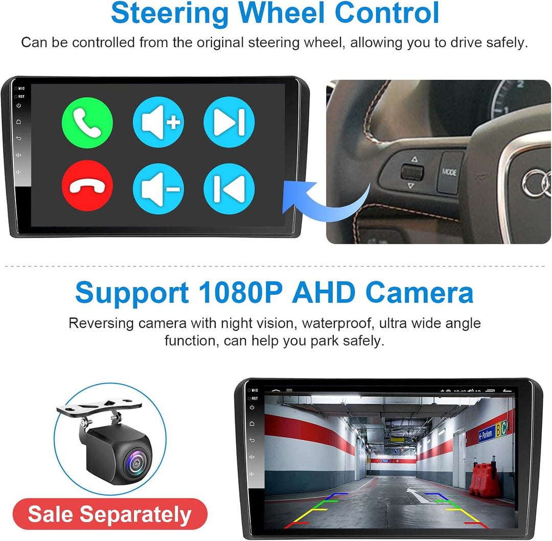 Android Autoradio Wireless CarPlay Wireless Android Auto für Audi_A3 S3 RS3 2GB+32GB 9 Zoll QLED Bil