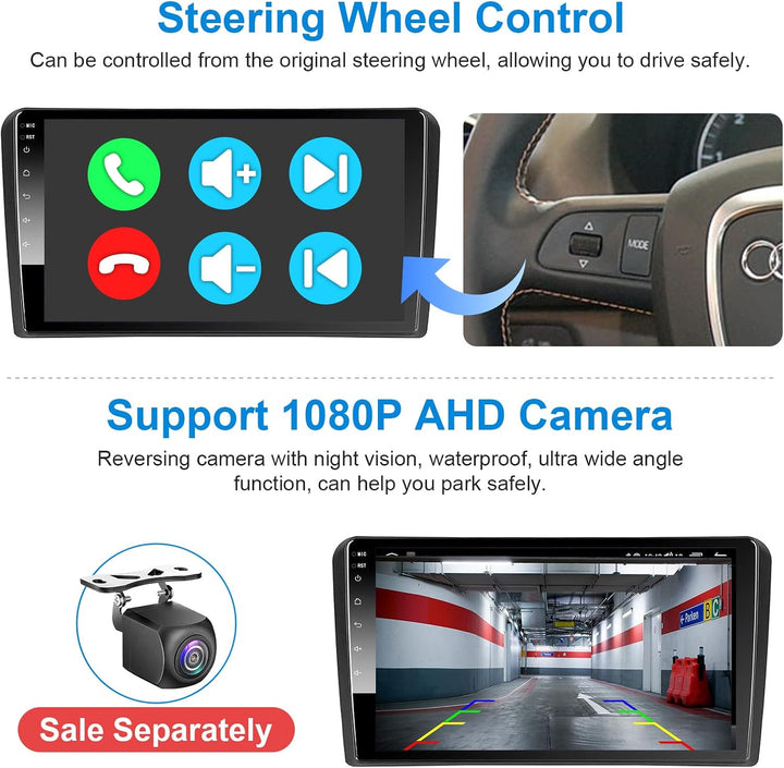 Android Autoradio Wireless CarPlay Wireless Android Auto für Audi_A3 S3 RS3 2GB+32GB 9 Zoll QLED Bil