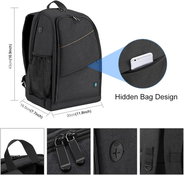 König Design Kamerarucksack Rolltop Fotorucksack Wasserdicht Robuste Rucksack für Spiegelreflexkamer