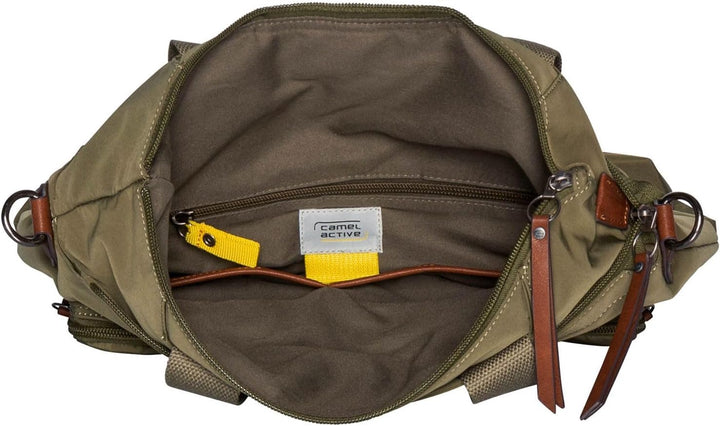 camel active bags Sky Damen Shopper Umhängetasche Reissverschluss Gross Grün Khaki 33,5 x 14,5 x 36,