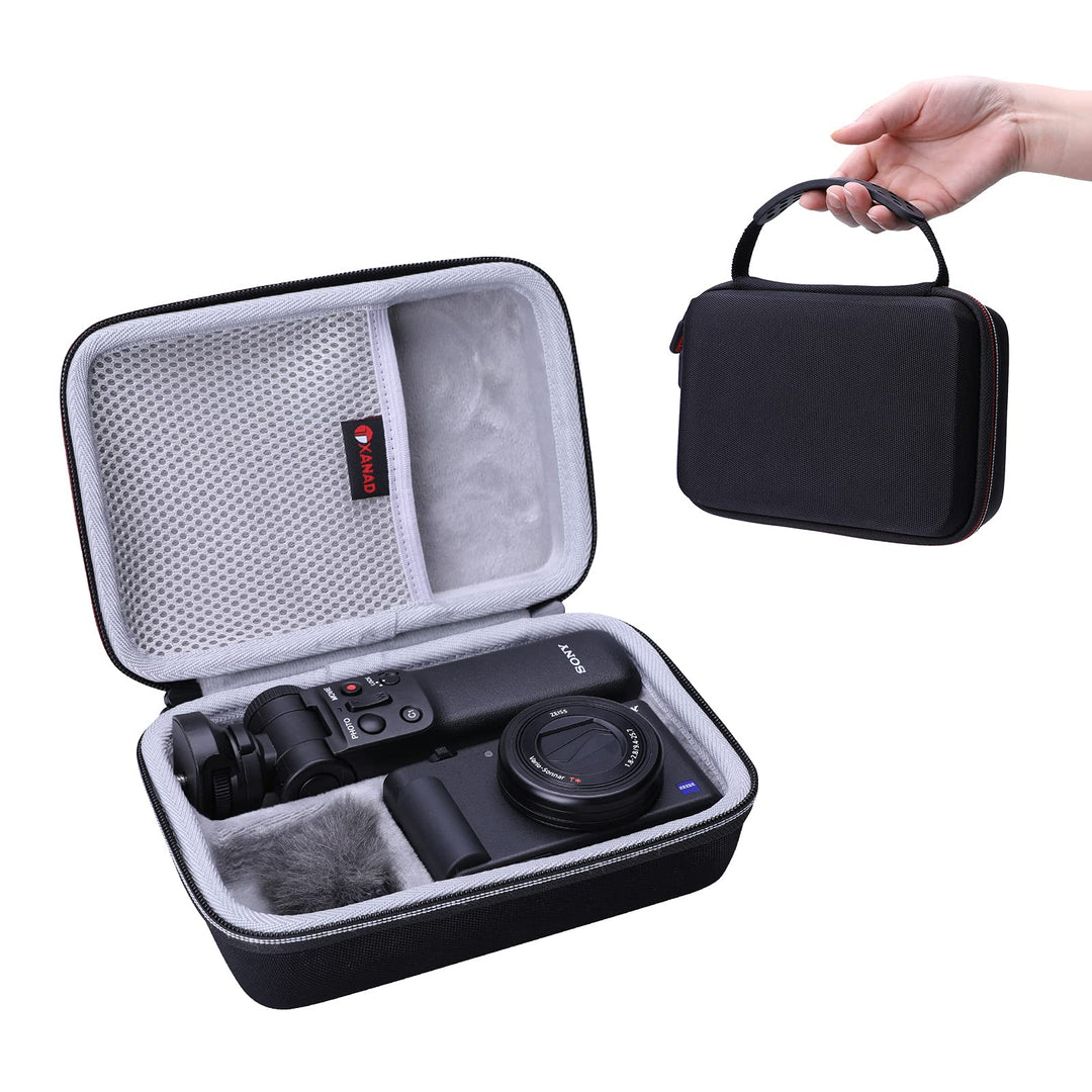 XANAD Eva Reisetasche für Sony ZV-1 ZV-1II 2 Kamera mit Vlogger Zubehör-Kit Stativ und Mikrofon - Re