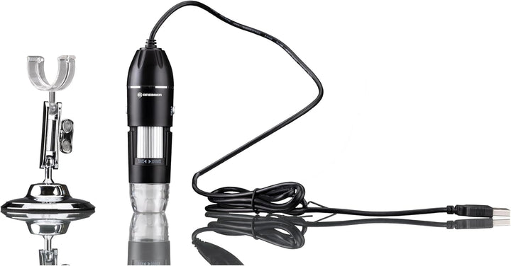 Bresser USB Digitalmikroskop 50-1000x Zoom Full HD Kamera 8 LED dimmbar Messfunktion Handmikroskop i