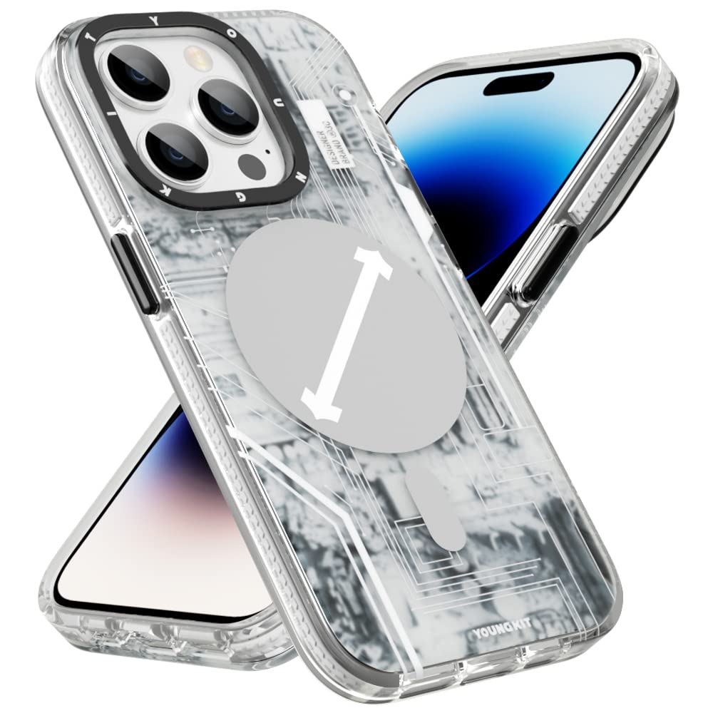 YOUNGKIT für iPhone 14 Pro Max Hülle, Stossfeste Schutzhülle Magnetisches Kabelloses Laden, Leiterpl