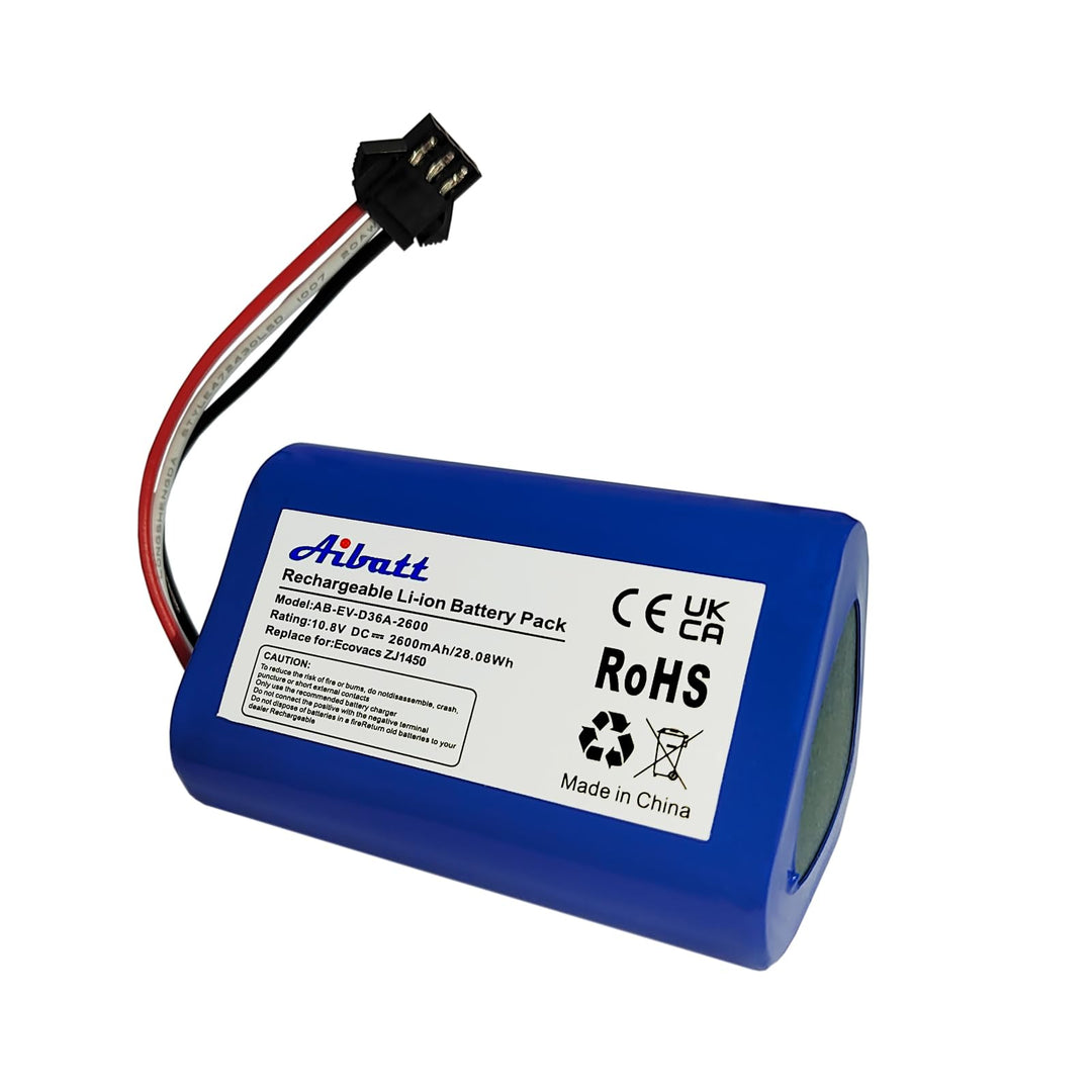 Aibatt Li-ion akku,Ersatzakku für Ecovacs D36A,D36B,D36C,D36E,DA60, DA611,DB35,Deebot Slim 1,Deebot