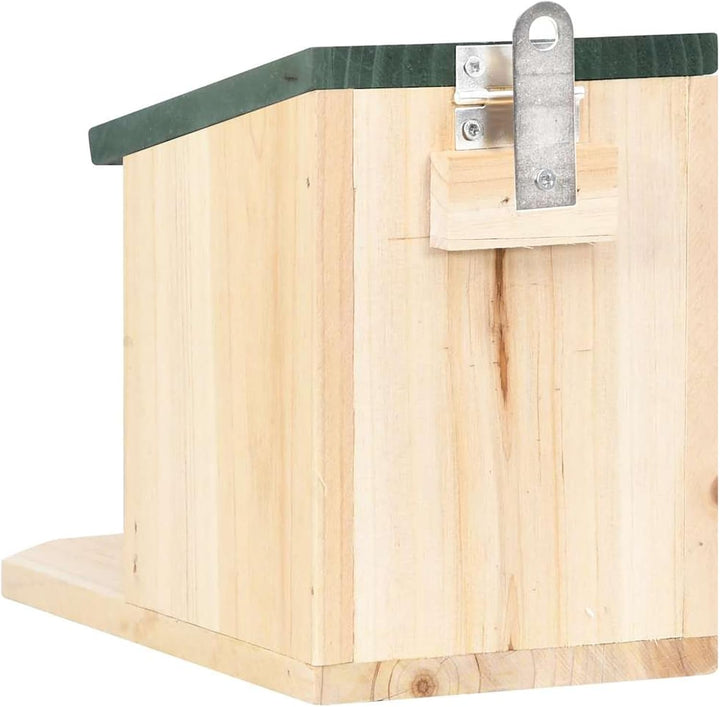 Homgoday Eichhörnchen Futterhaus 4 STK. Tannenholz Eichhörnchen Futterstation mit Klappdach 12x23x17