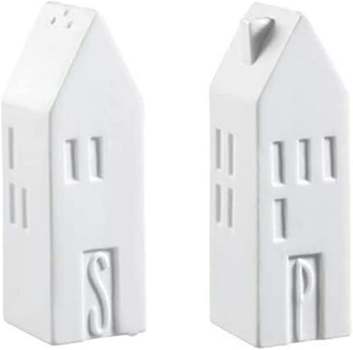 Räder Poesie et Table Salz und Pfefferstreuer aus Porzellan in der Farbe Weiss, Masse: 3cm x 3cm x 9