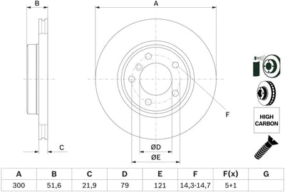 Bosch 986478571 Bremsscheibe