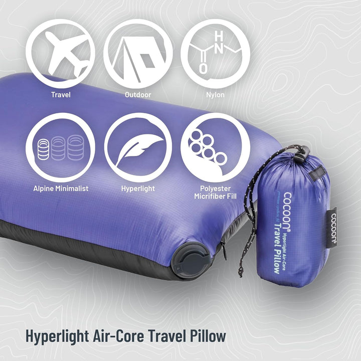 Cocoon Air-Core Pillow Hyperlight Grösse 28 cm x 38 cm black/dark blue