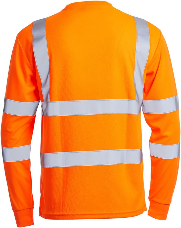 Blackrock Warnschutz-Langarm-T-Shirt 3XL Rail Orange, 3XL Rail Orange