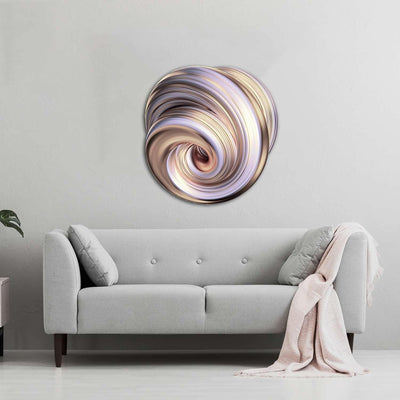 Startonight Bild auf Acrylglas - Lila Spirale - Modernes Acrylglasbild Deko 60 cm Ø 60 CM Lila Spira