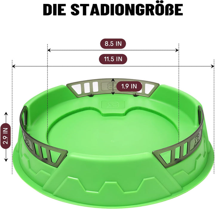 X Stadion Kampfset, Spinning Tops Arena mit X-Speedstrecke | kompatibel mit X-Spielzeug-Kreiseln, gr