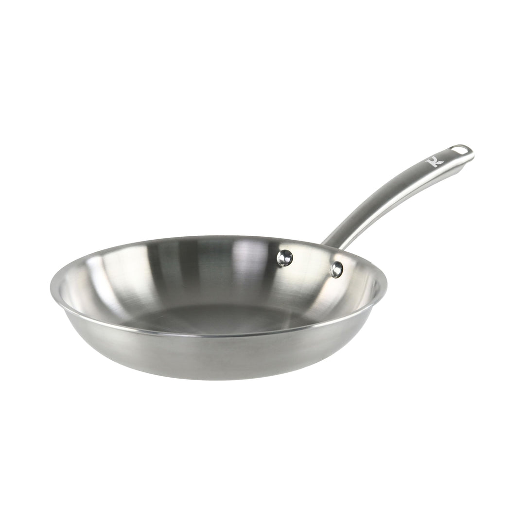 KAMBERG - Pfanne Ø 28 cm aus Edelstahl 18/10 Triply – ohne PFAS – für alle Herde, auch Induktion und