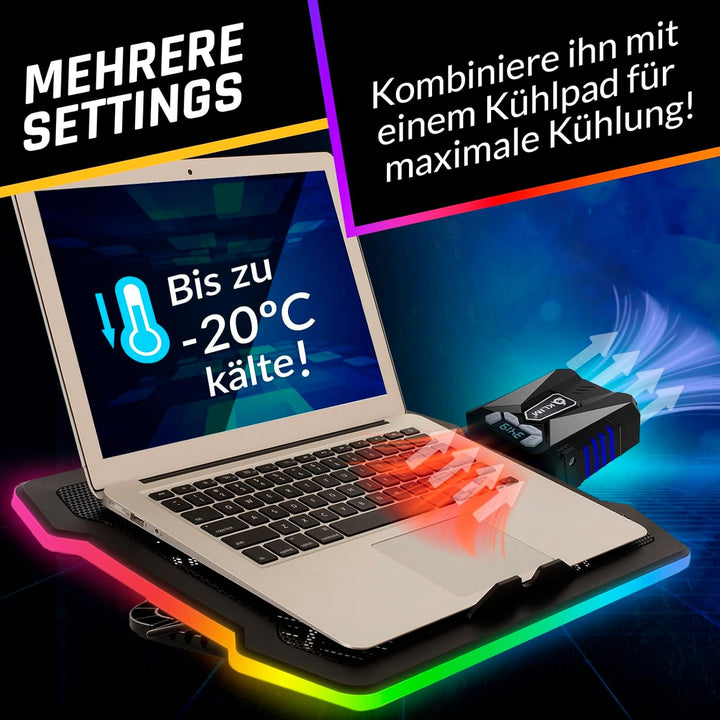 KLIM Cool Universaler Kühler für Spielekonsole Laptop PC – Hochleistungslüfter für Schnelle Kühlung