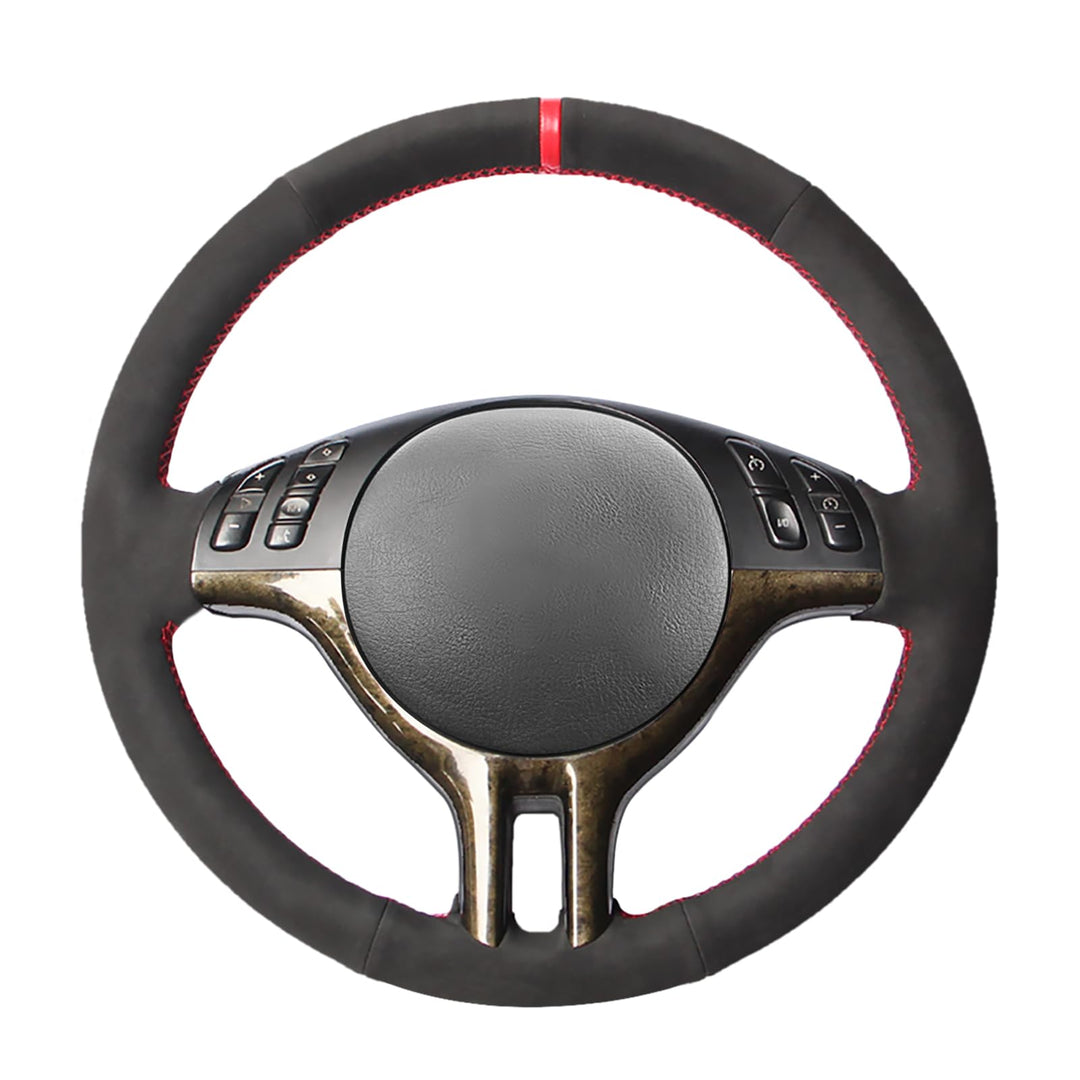 MEWANT Lenkradhülle aus genähtem Leder für BMW 3er E46 E46/5 2000 2001 2002 2003 2001 2005 / X5 E53