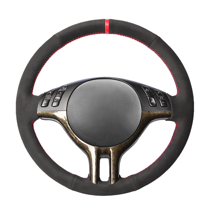 MEWANT Lenkradhülle aus genähtem Leder für BMW 3er E46 E46/5 2000 2001 2002 2003 2001 2005 / X5 E53