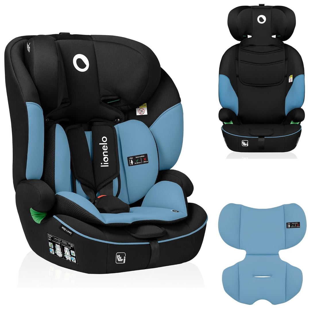 LIONELO LEVI I-SIZE 76-150 cm Kinderautositz, Gruppe 1 2 3, Seitenschutz, 10 Grad Kopfstützenverstel