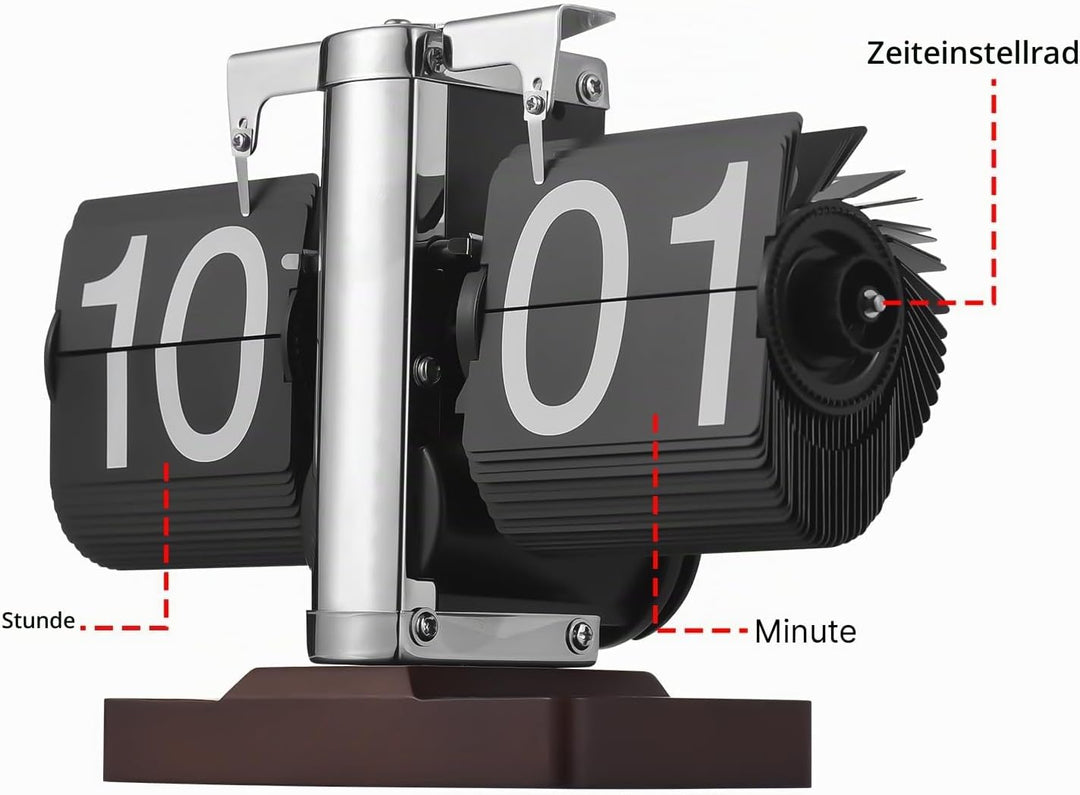 Irishom Retro-Flip-Uhr, Vintage-Tischuhr, Digitale Flip-Down-Uhr, Digitale Retro-Flip-Down-Uhr, klei