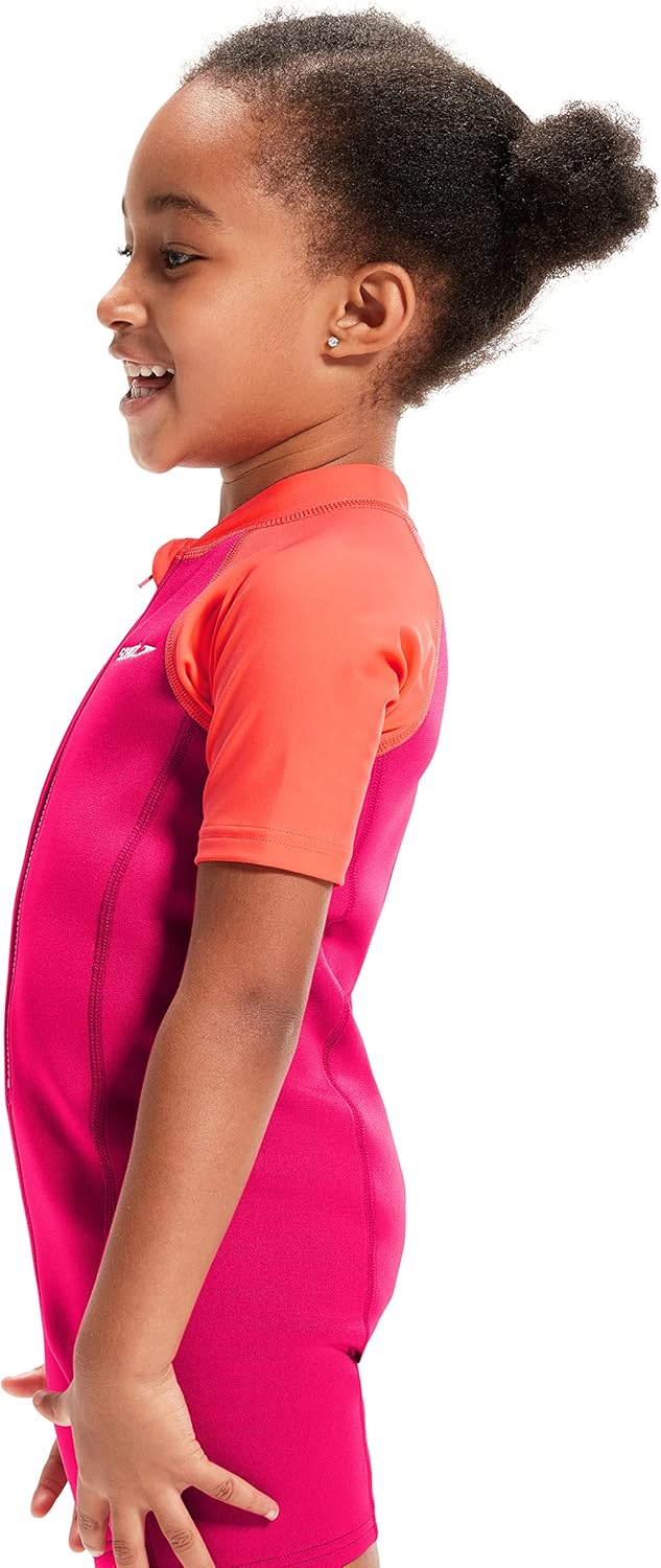 Speedo Mädchen Learn to Swim Wetsuit Swimsuit 3 Jahre Cherry Rosa/Coral, 3 Jahre Cherry Rosa/Coral