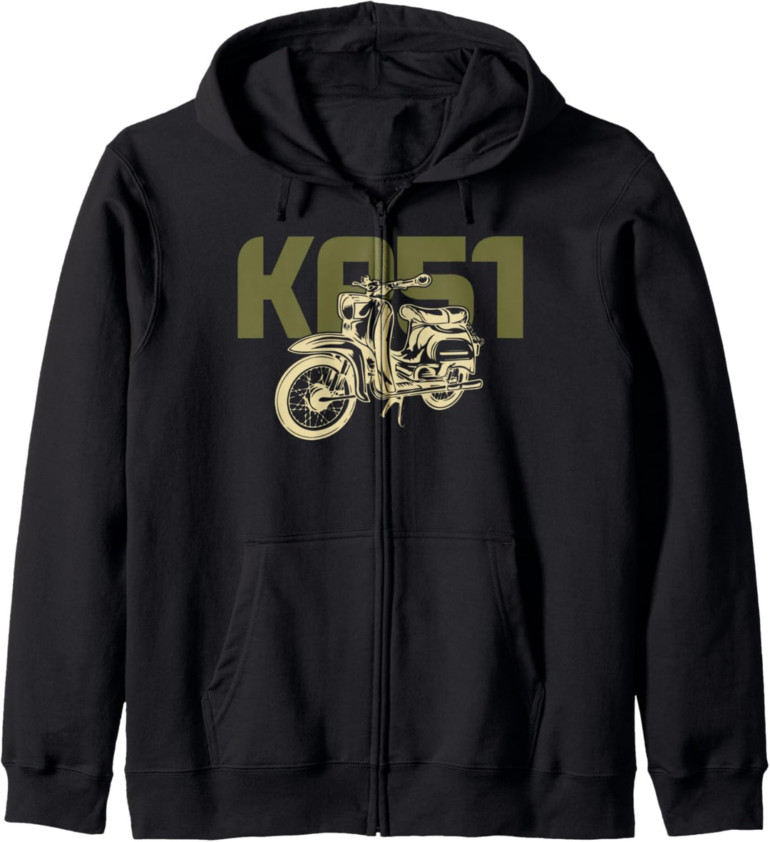 Retro Moped KR51 Ostblock Schwalbe Fahrer DDR Nostalgie Kapuzenjacke
