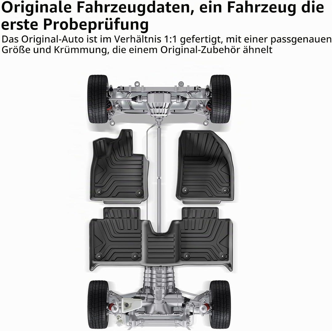 Smabee Fussmatten & Kofferraummatte kompatibel mit 2023 2024 Polestar 4 Cargo Rear Trunk Cargo Liner