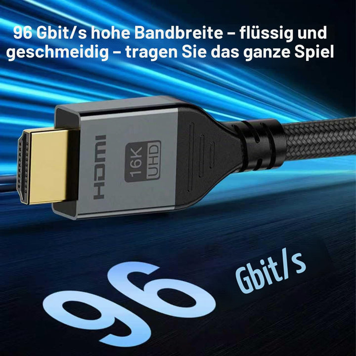 16K HDMI 2.2 Kabel 3M, 96Gbit/s High Speed HDMI Kabel, 16K 60Hz 8K 60Hz 4K 240Hz 144Hz 120Hz HDMI 2.