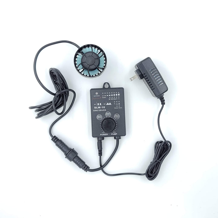 Jebao SLW Wave Maker Durchflusspumpe mit Regler für Marine Reef Aquarium (SLW-10, 1065 GPH) schwarz,