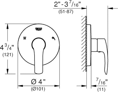 Grohe Eurosmart5-Wege Umstellung, 1 stück, 19972002 5-Wege Umstellung Wanne, 5-Wege Umstellung Wanne