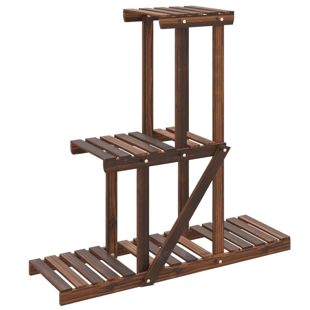 vidaXL Blumenständer, Pflanzenregal Holz, Blumenregal für Wohnzimmer Balkon Terrasse, Pflanzenstände