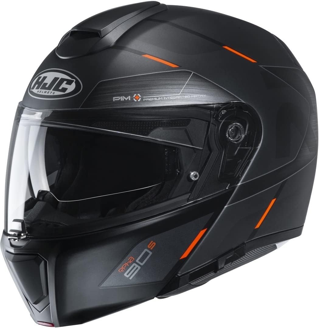 HJC Helmets Herren Nc Helmet, Schwarz/Orange, L