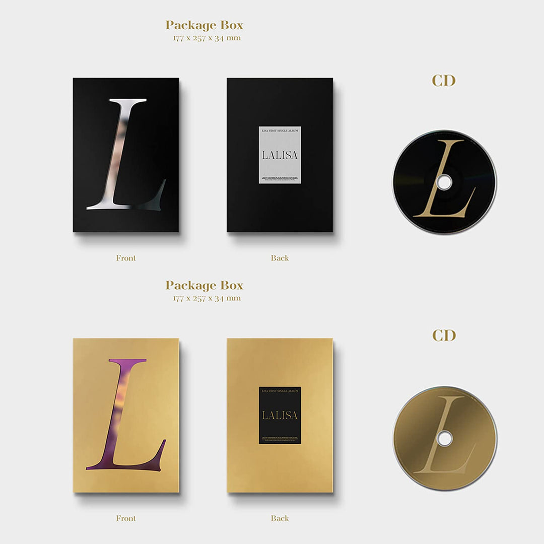 BLACKPINK LISA FIRST SINGLE ALBUM - LALISA [ GOLD VER. ] PHOTOBOOK + LYRICS PAPER + CD + PHOTOCARD +