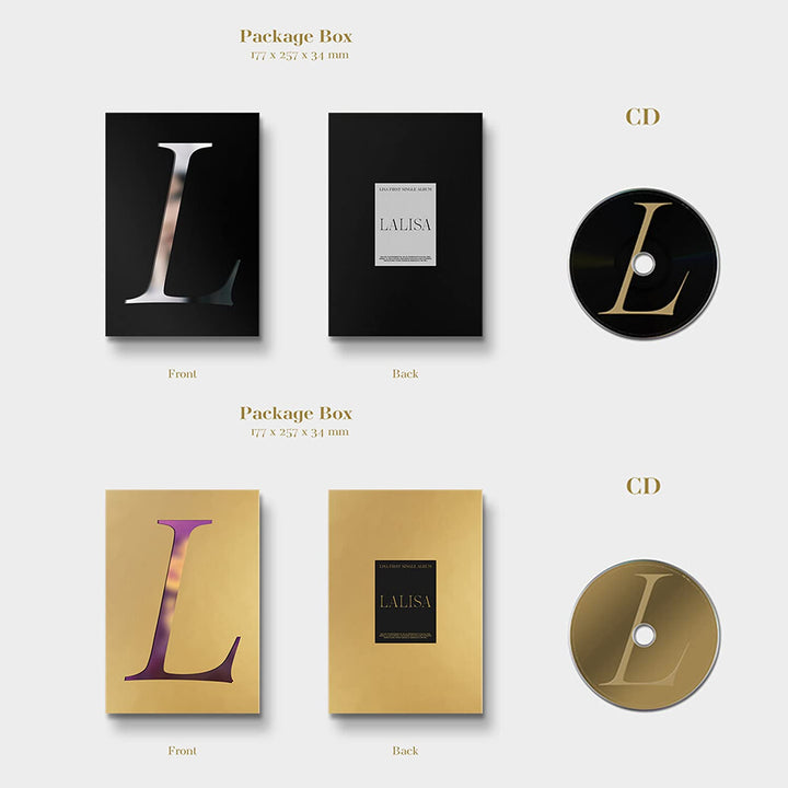 BLACKPINK LISA FIRST SINGLE ALBUM - LALISA [ GOLD VER. ] PHOTOBOOK + LYRICS PAPER + CD + PHOTOCARD +