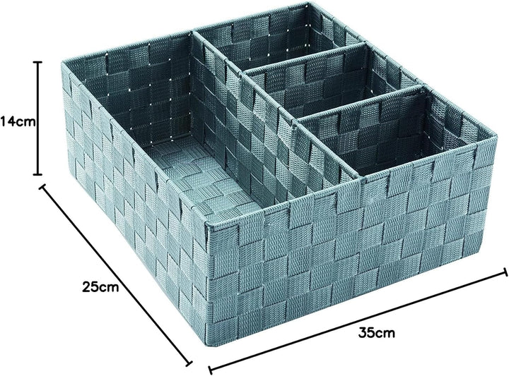 Compactor RAN4767 Schubladen Organizer mit 4 Fächern, 32 x 35 x 14 cm