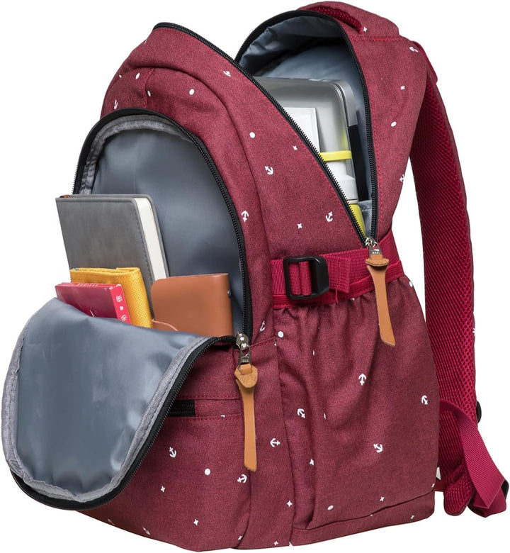 KAUKKO Schöner und durchdachter Rucksack mit 15 Zoll Laptopfach für Schule, Universität, 22 Liter Ro