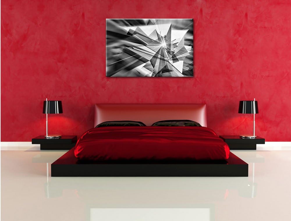 Pixxprint Monocrome, Abstrakt grünes EIS, Format: 100x70 auf Leinwand, 100x70