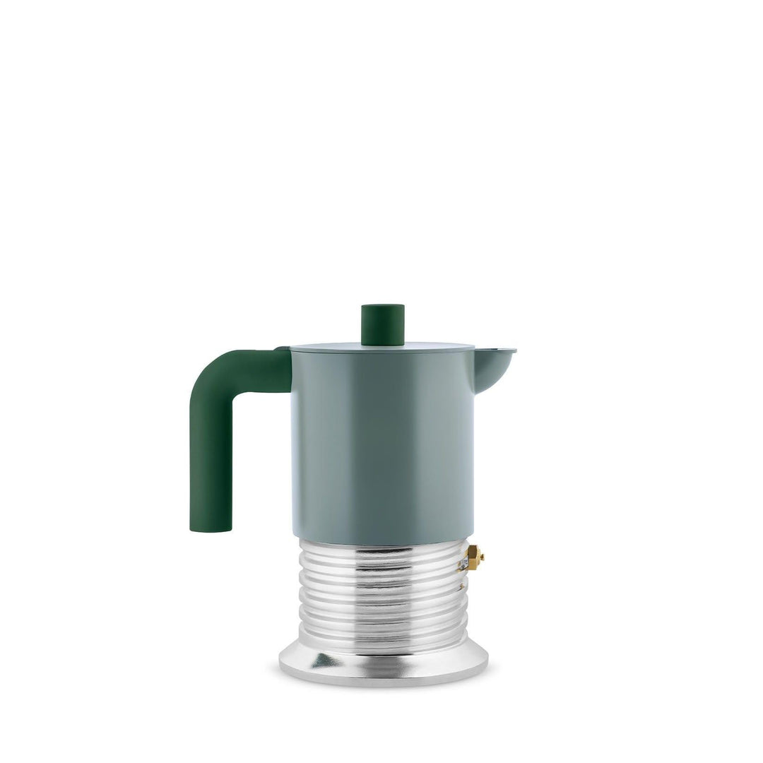 Alessi Vite Espressokocher für 3 Tassen, Grün – kreatives und funktionales Design