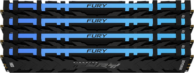 Kingston FURY Renegade RGB 32GB (4x8GB) 3200MHz DDR4 CL16 Desktop Speicher Kit mit 4 KF432C16RBAK4/3