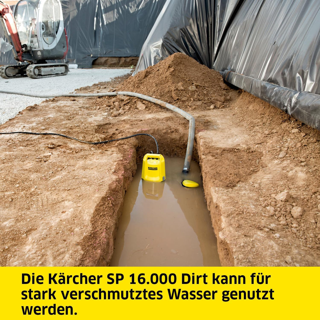 Kärcher SP 16.000 Dirt Schmutzwasser-Tauchpumpe, Fördermenge: 16.000 l/h, Eintauchtiefe: max. 7 m, f