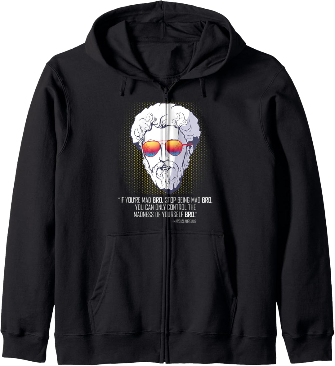 Marcus Aurelius der Bro - Stoiker mit Sonnenbrille Kapuzenjacke