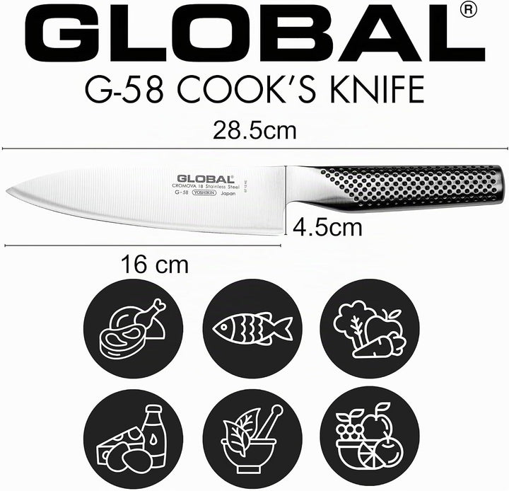 Global G-58 Kochmesser, 16 cm
