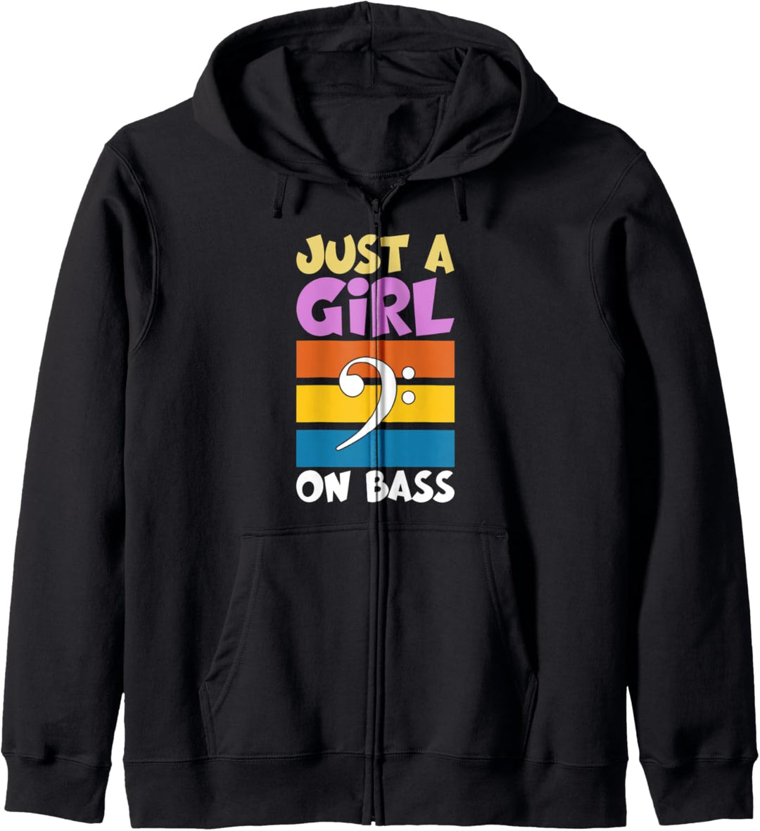 Nur ein Mädchen am Bass ohne Bass Es gibt keine Band Kapuzenjacke