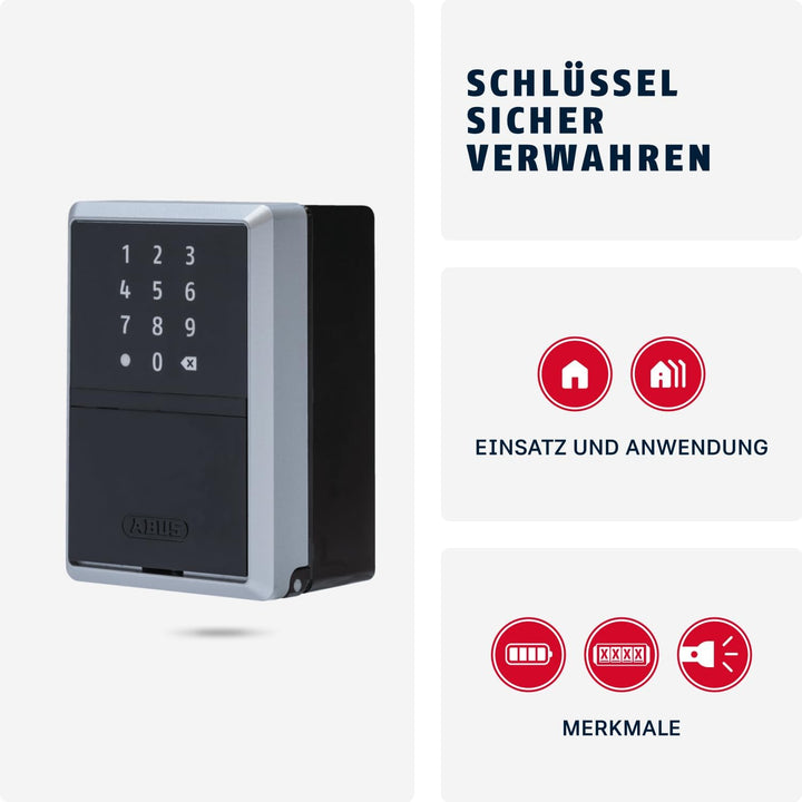 ABUS smarte Schlüsselbox KEYGARAGE™ One – per App mit Smartphone oder per Zahlencode bedienbar – Sch